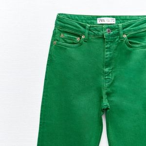 Zara high rise slim flare jean